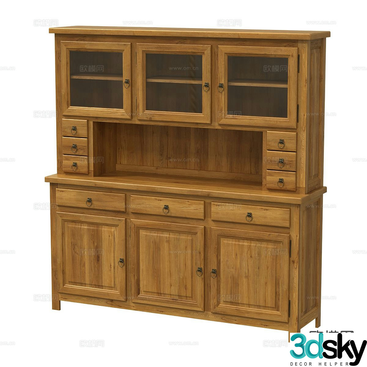 Nordic simple sideboard 3d model