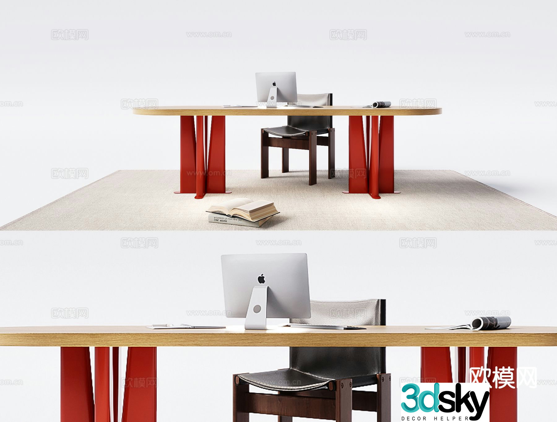 Modern desk chair 3d model