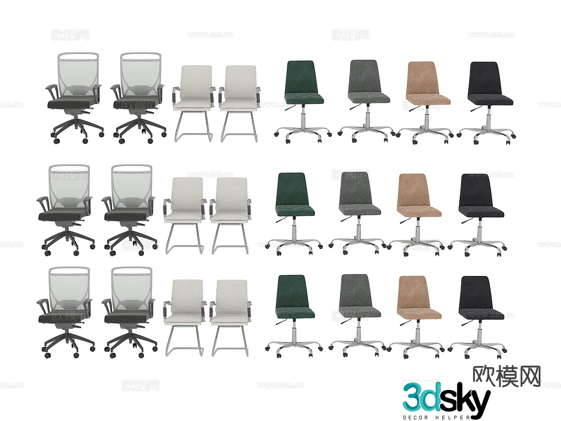 Office chair conference chair 3d model