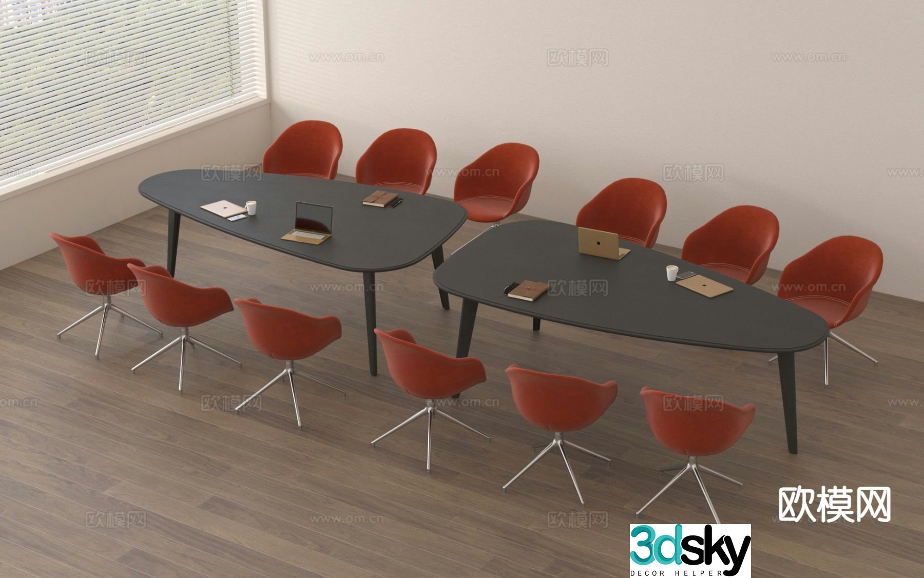 Modern conference table conference table 3d model