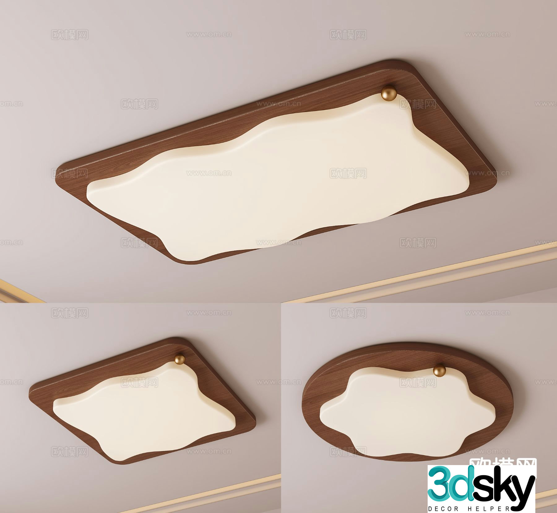 Medieval style ceiling lamp 3d model