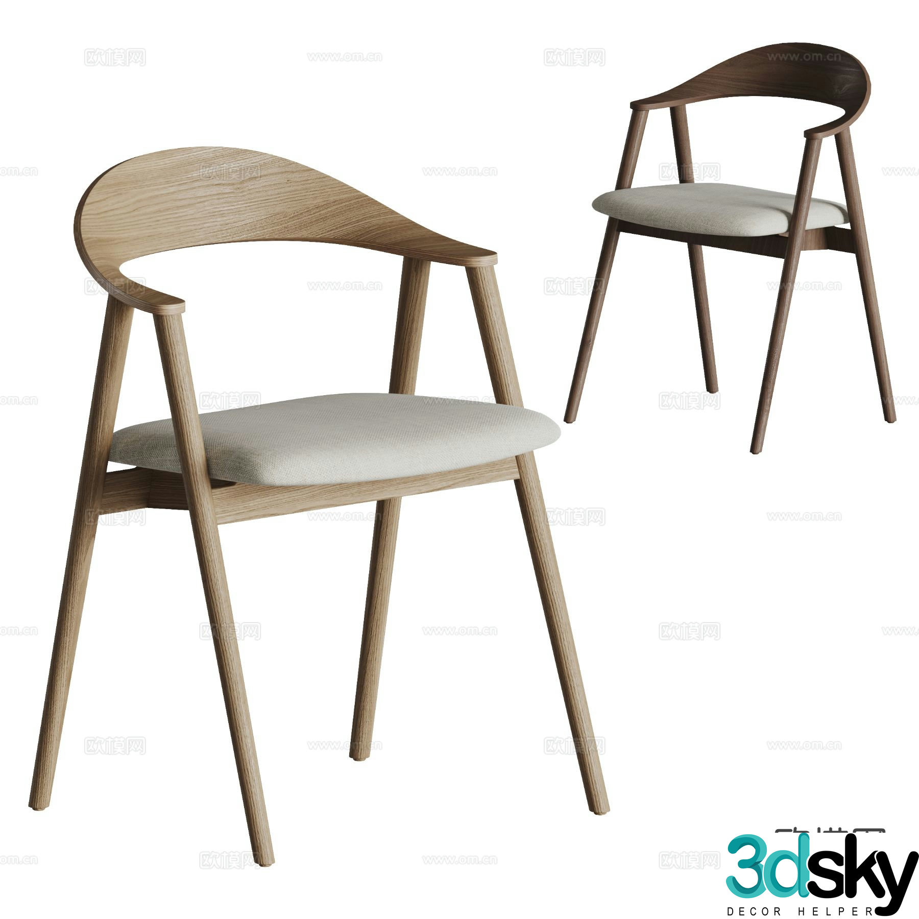 Bonaldo dining chair 3d model