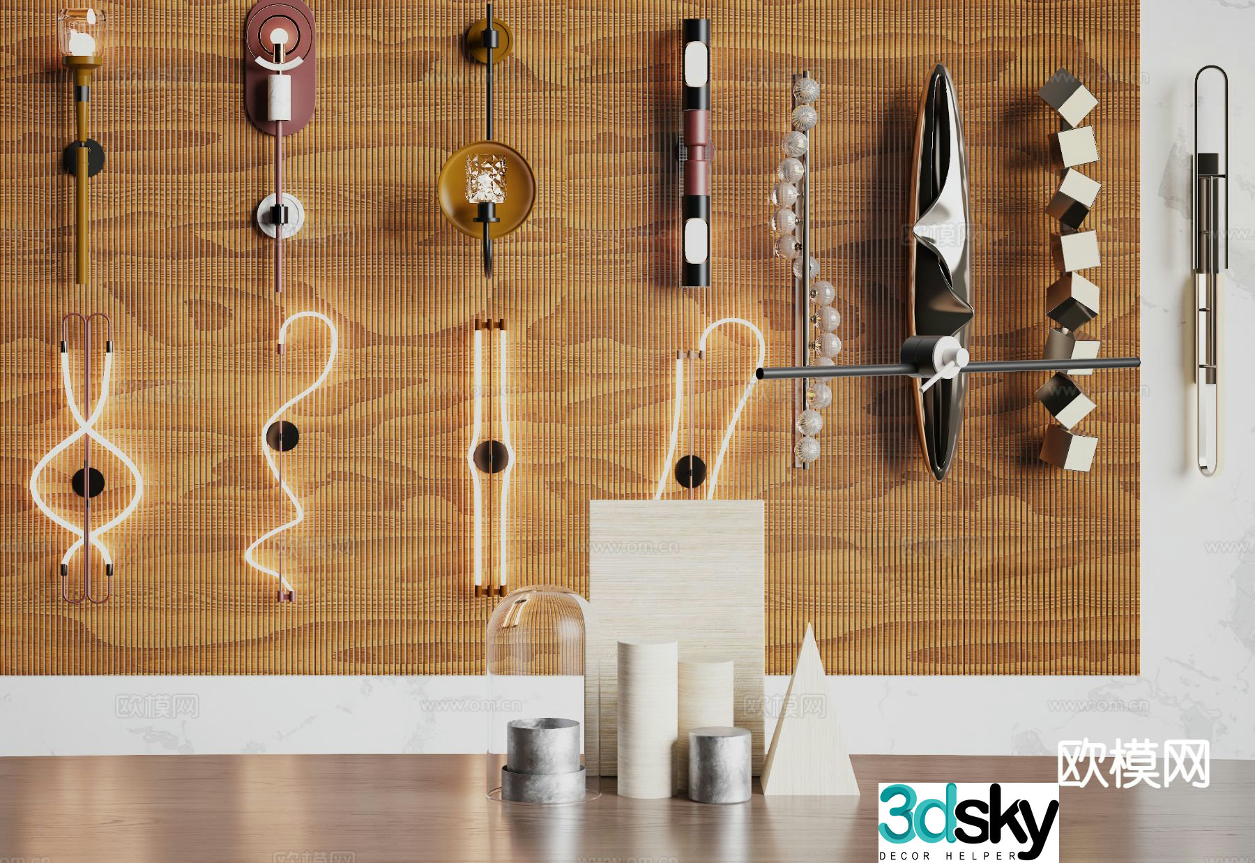 New Chinese style wall lamp 3d model