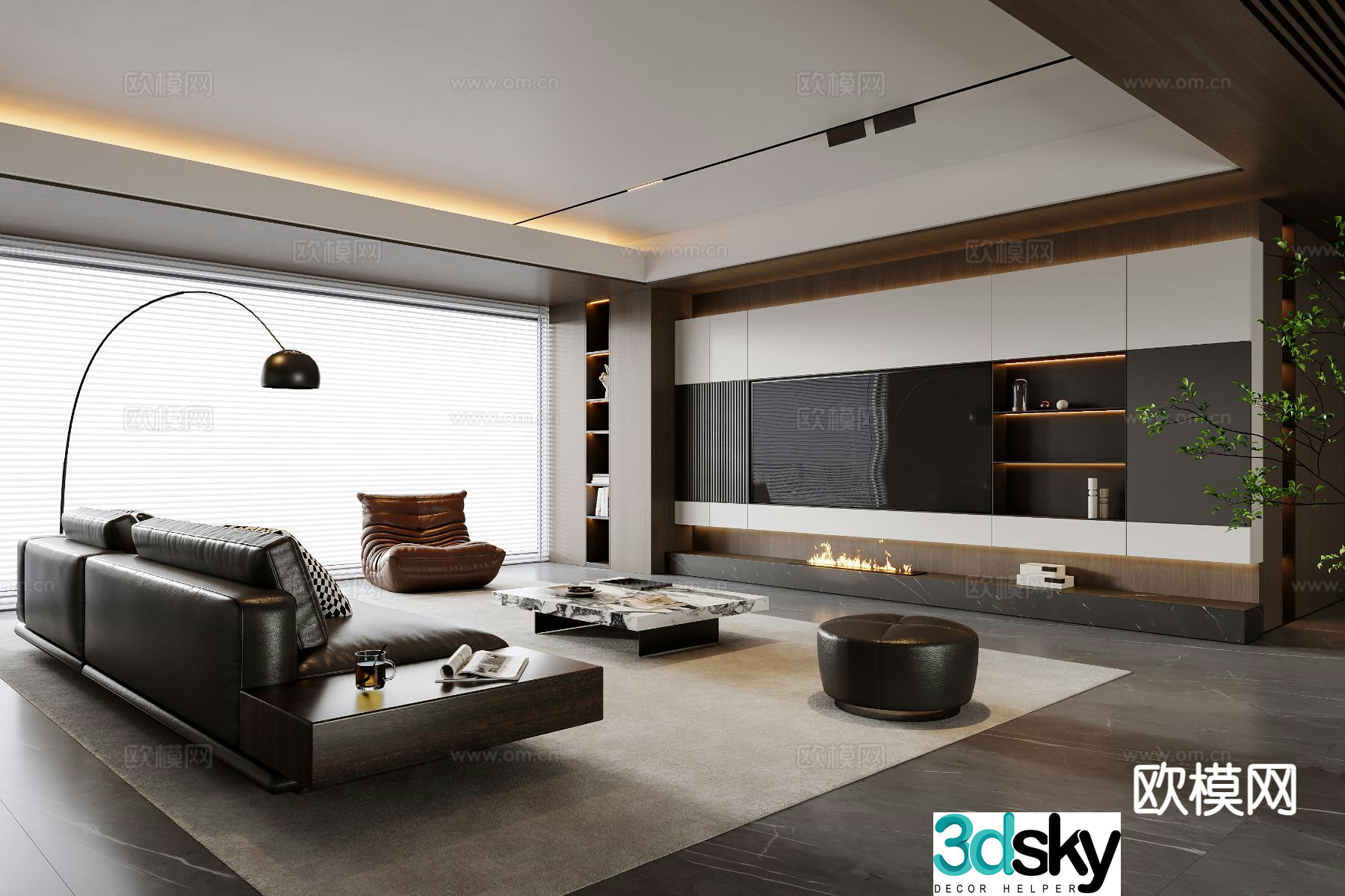 Italian living room 3d model