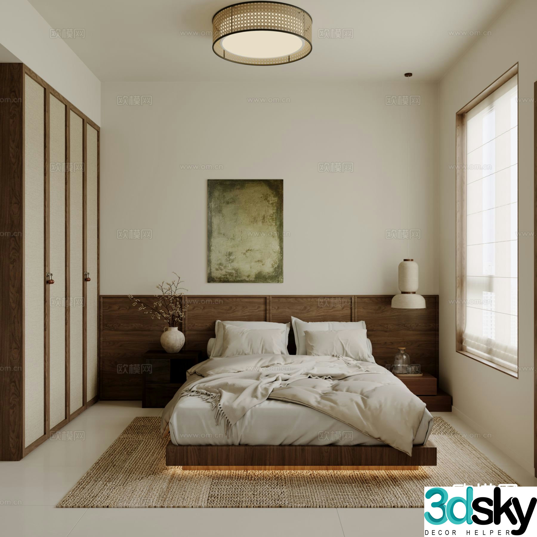 Medieval style bedroom second bedroom 3D model