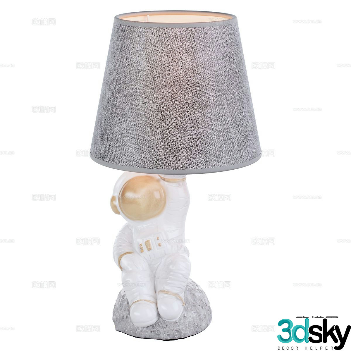 Modern astronaut desk lamp 3d model
