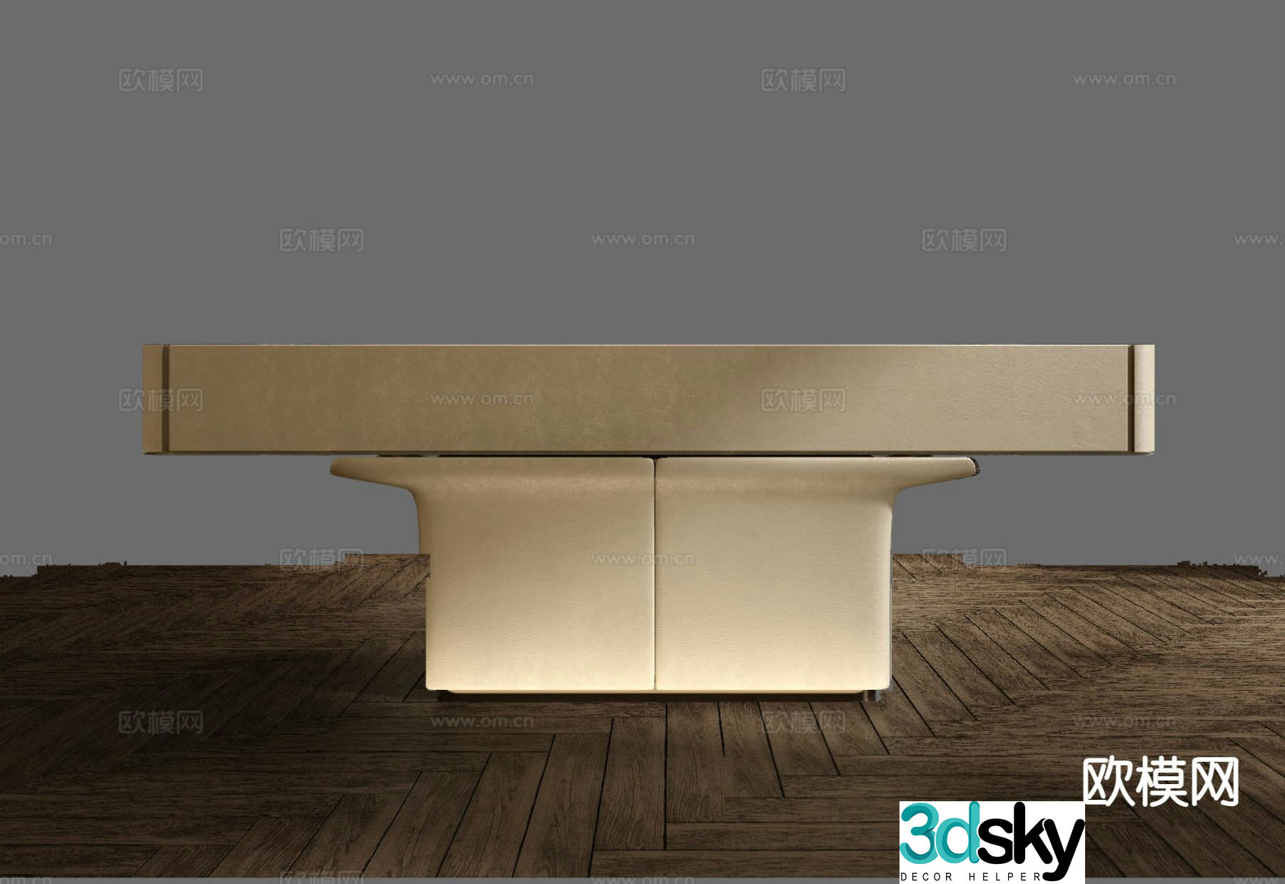Modern front desk service desk 3d model