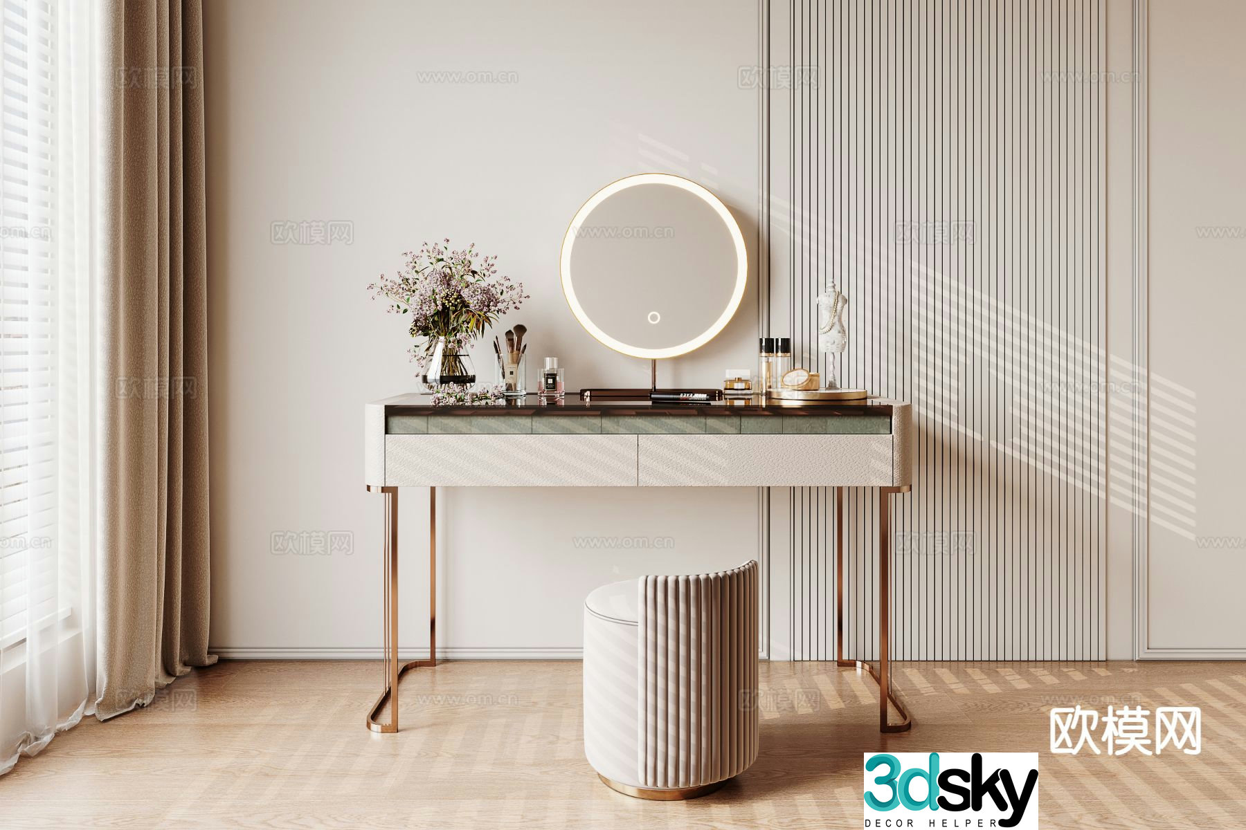 Modern dressing table 3d model