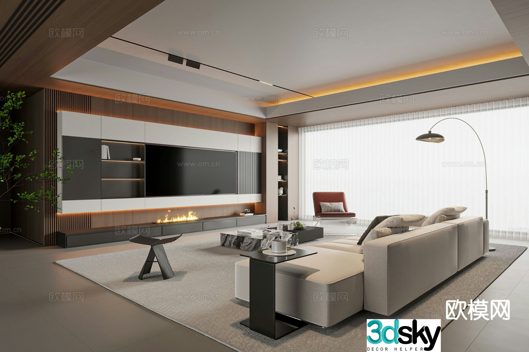 Italian living room 3d model