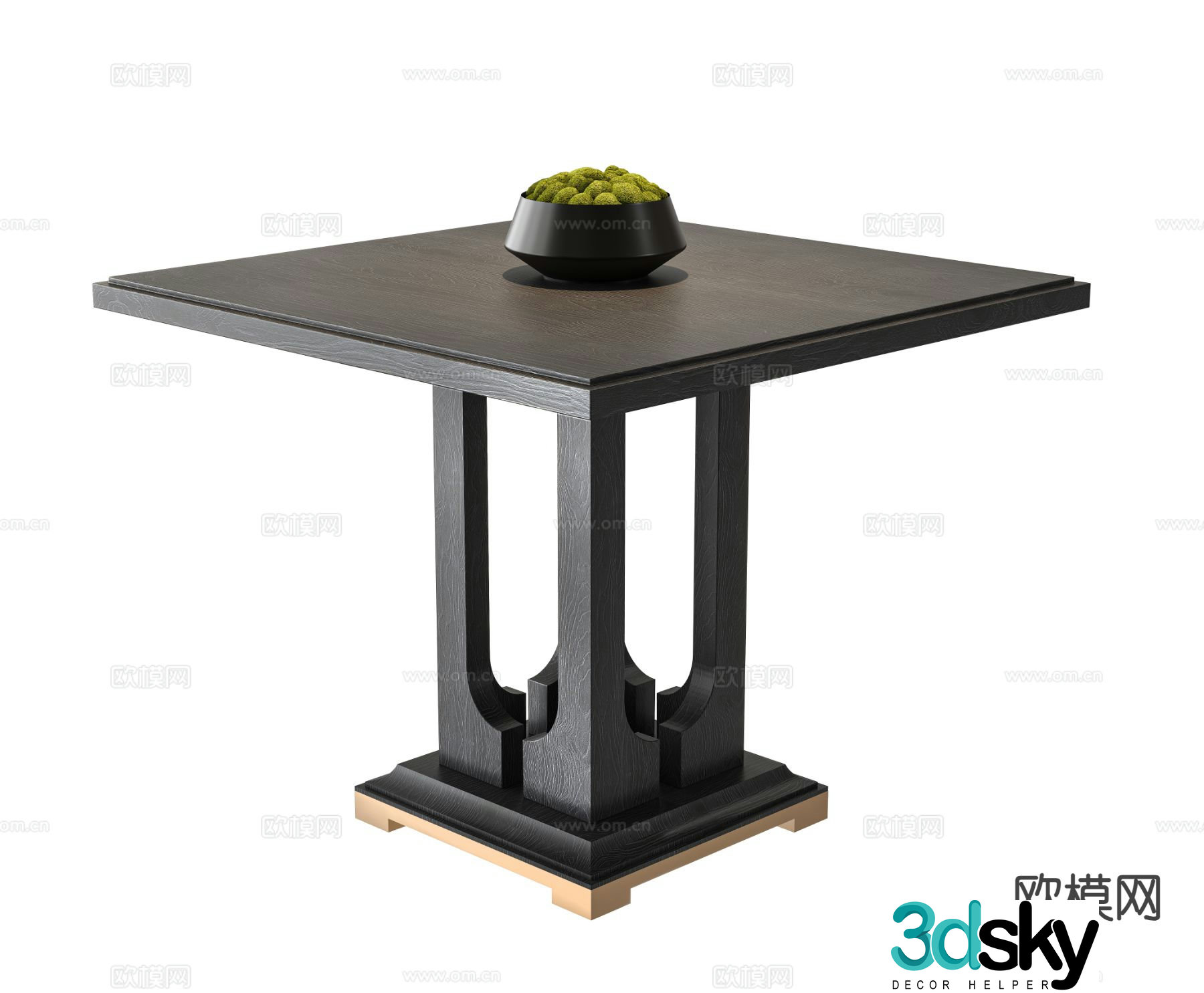 New Chinese square table dining table 3d model