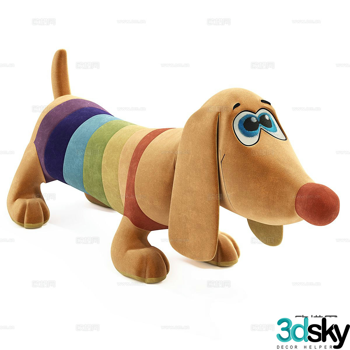 Children’s doll pillow Dachshund pillow 3D model
