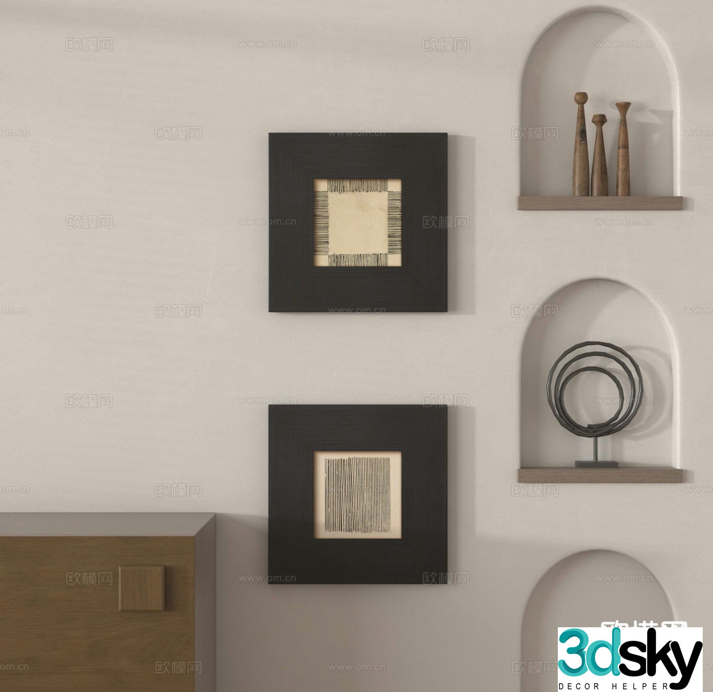 Medieval style hanging painting retro hanging painting art hanging painting 3D model