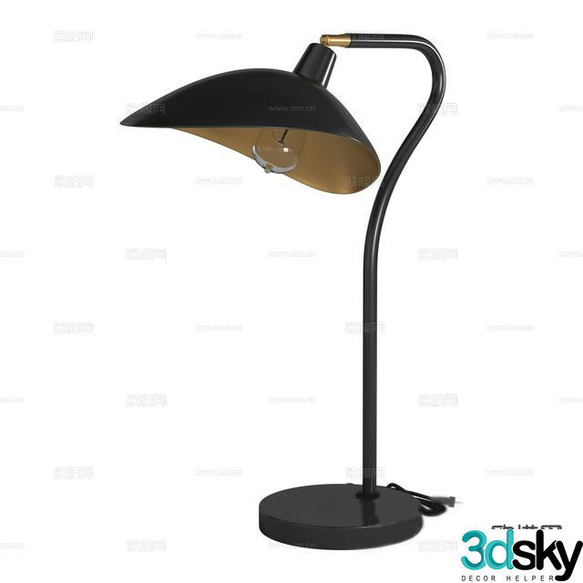 modern table lamp 3d model