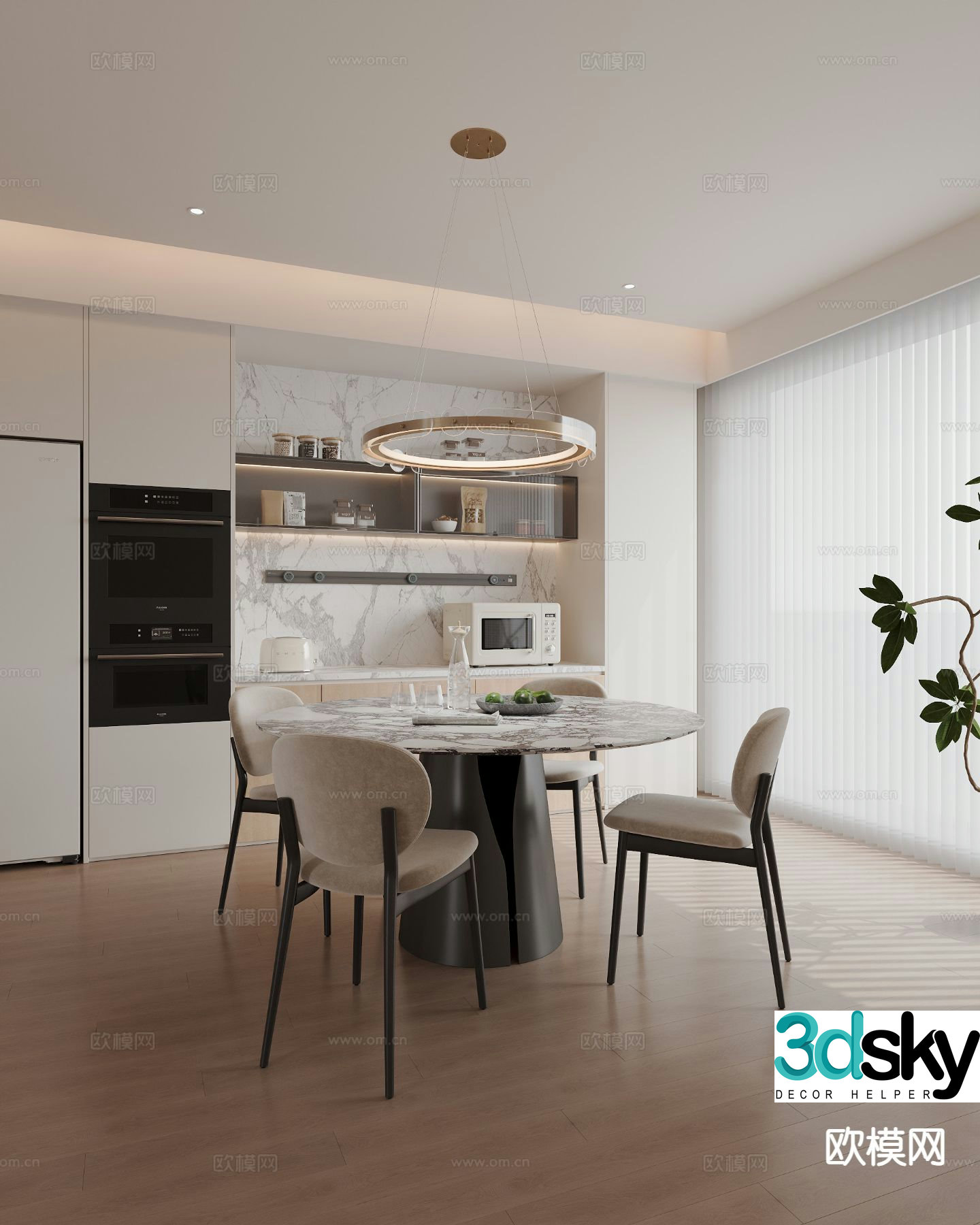 Modern restaurant 3d model