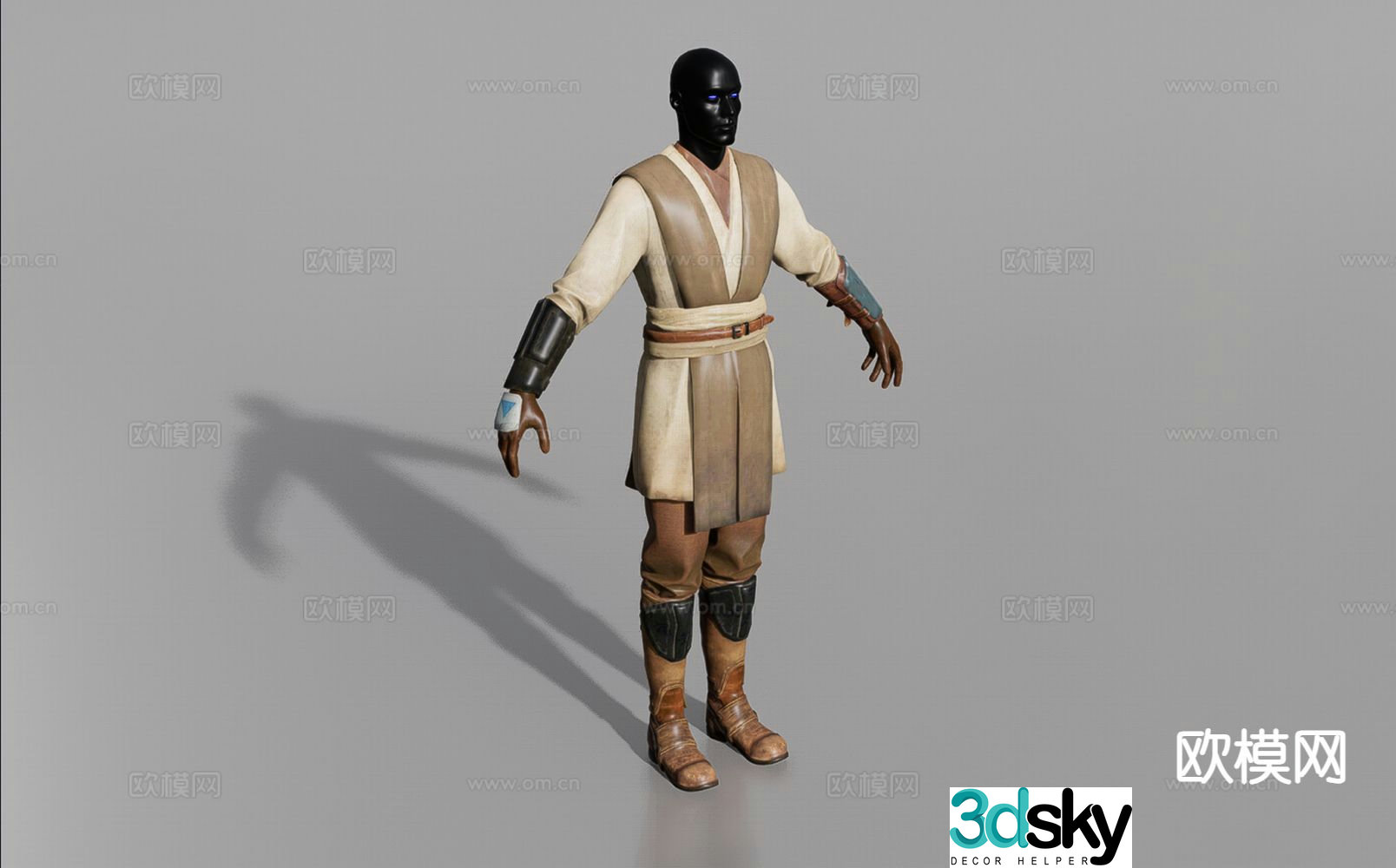 Jedi costume 3d model