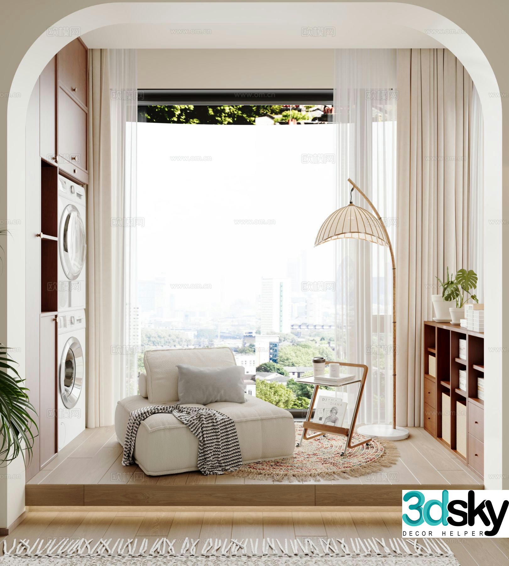 Medieval style leisure balcony 3D model