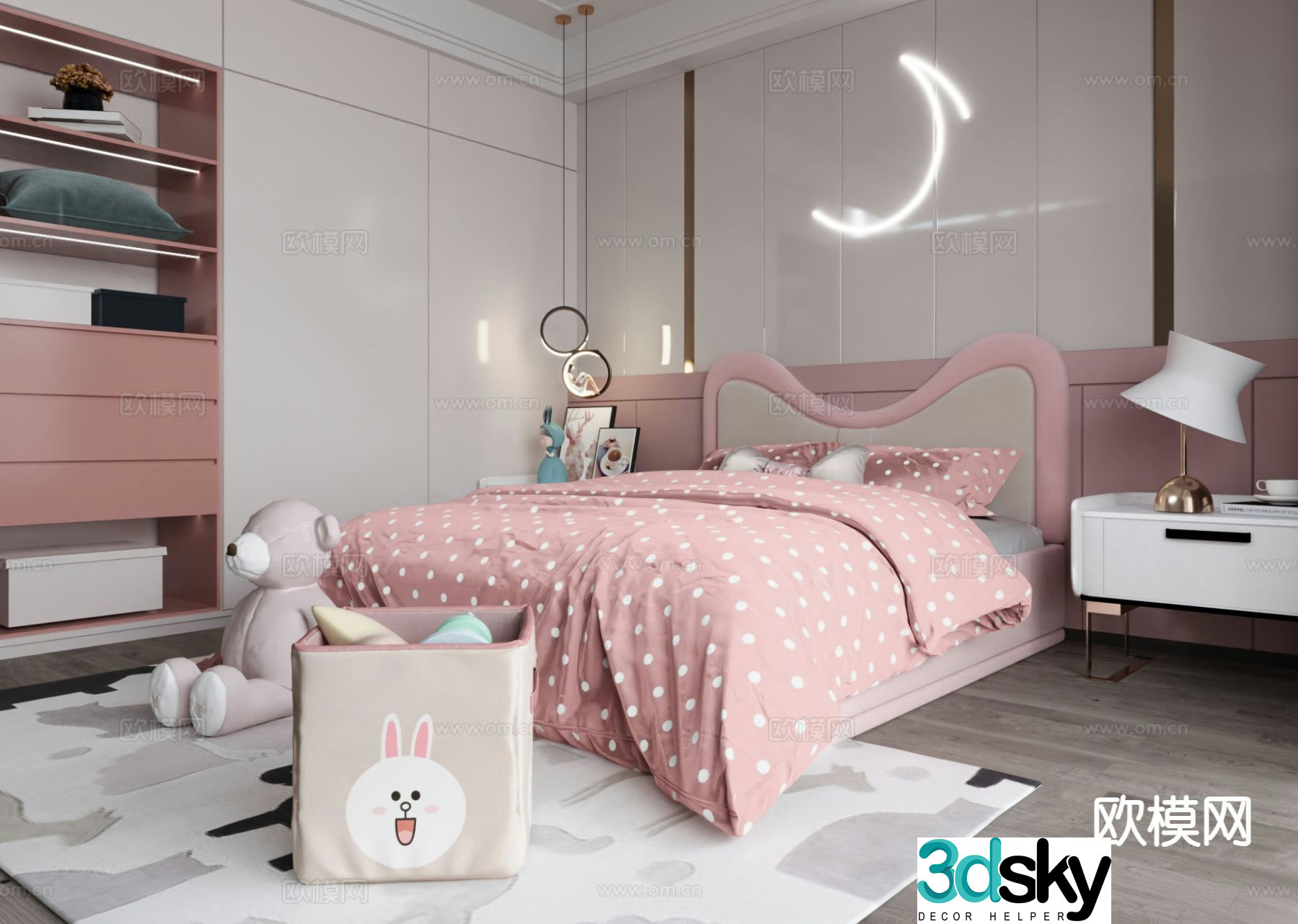 Modern children’s room daughter’s room 3d model