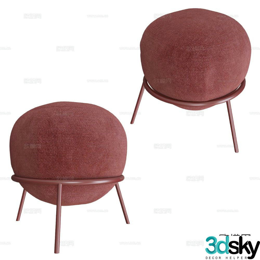 MISSANA stool leisure stool 3d model