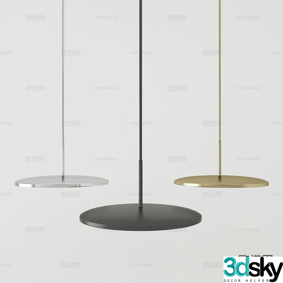Modern small chandelier 3d model