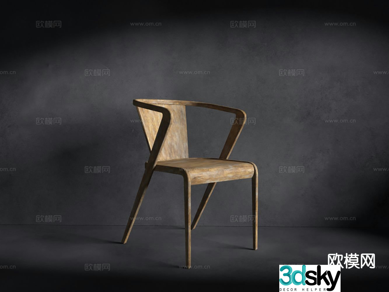 New Chinese dining chair single chair chair 3d model
