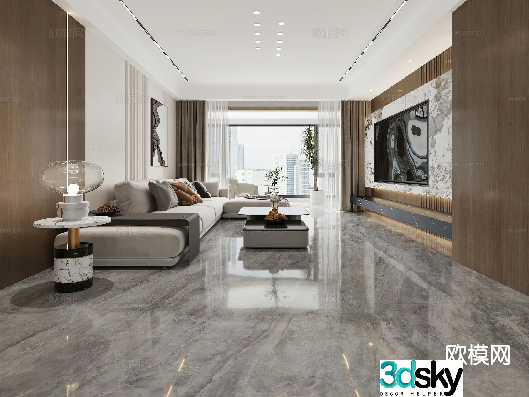 Modern living room 3d model