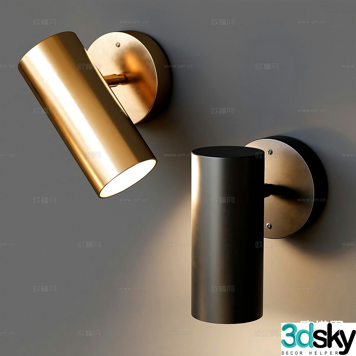 Modern ambient light wall lamp 3d model