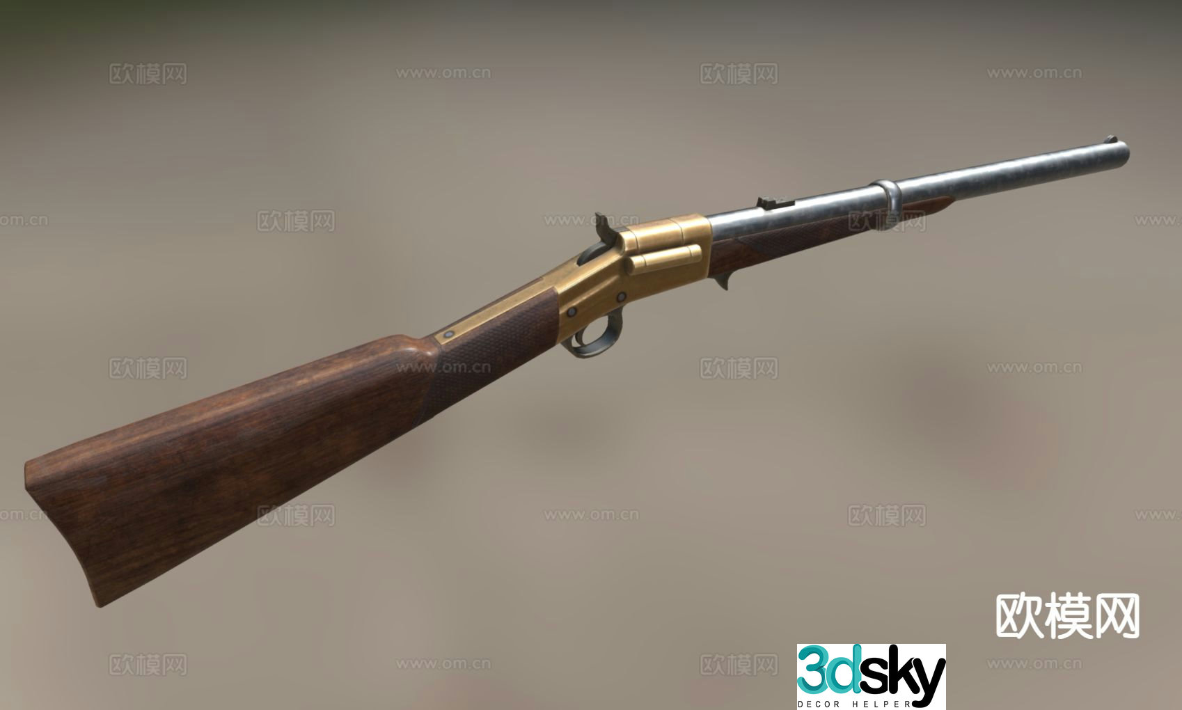 Warner carbine shotgun shotgun 3d model