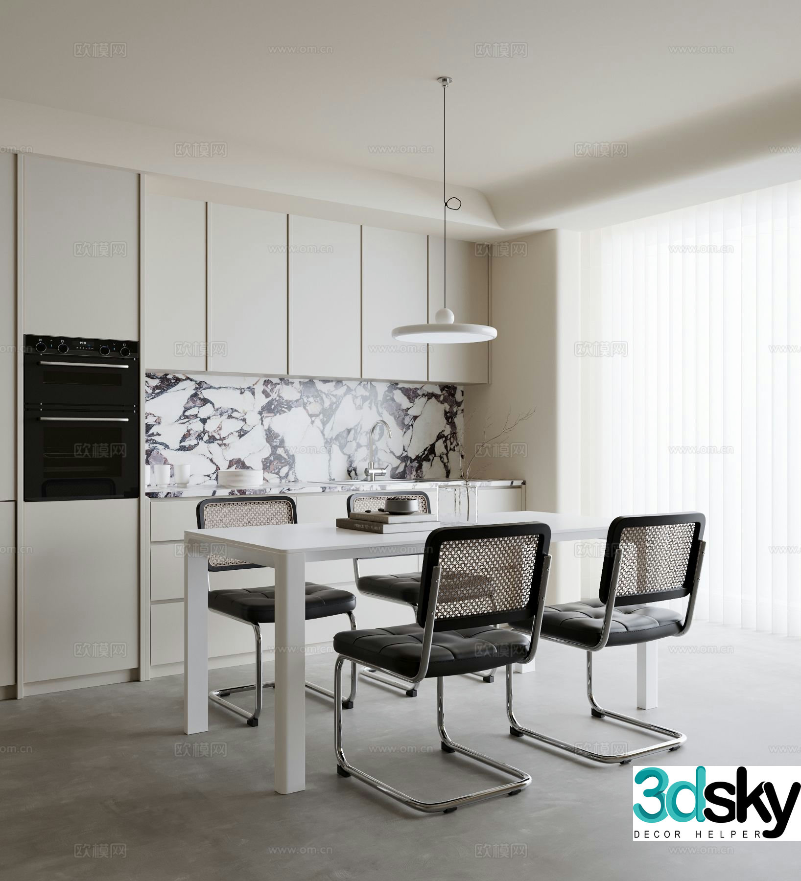 Modern restaurant 3d model