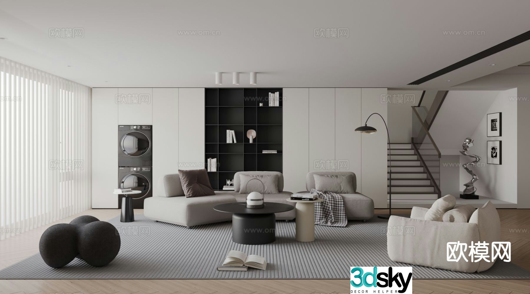 Modern living room 3d model