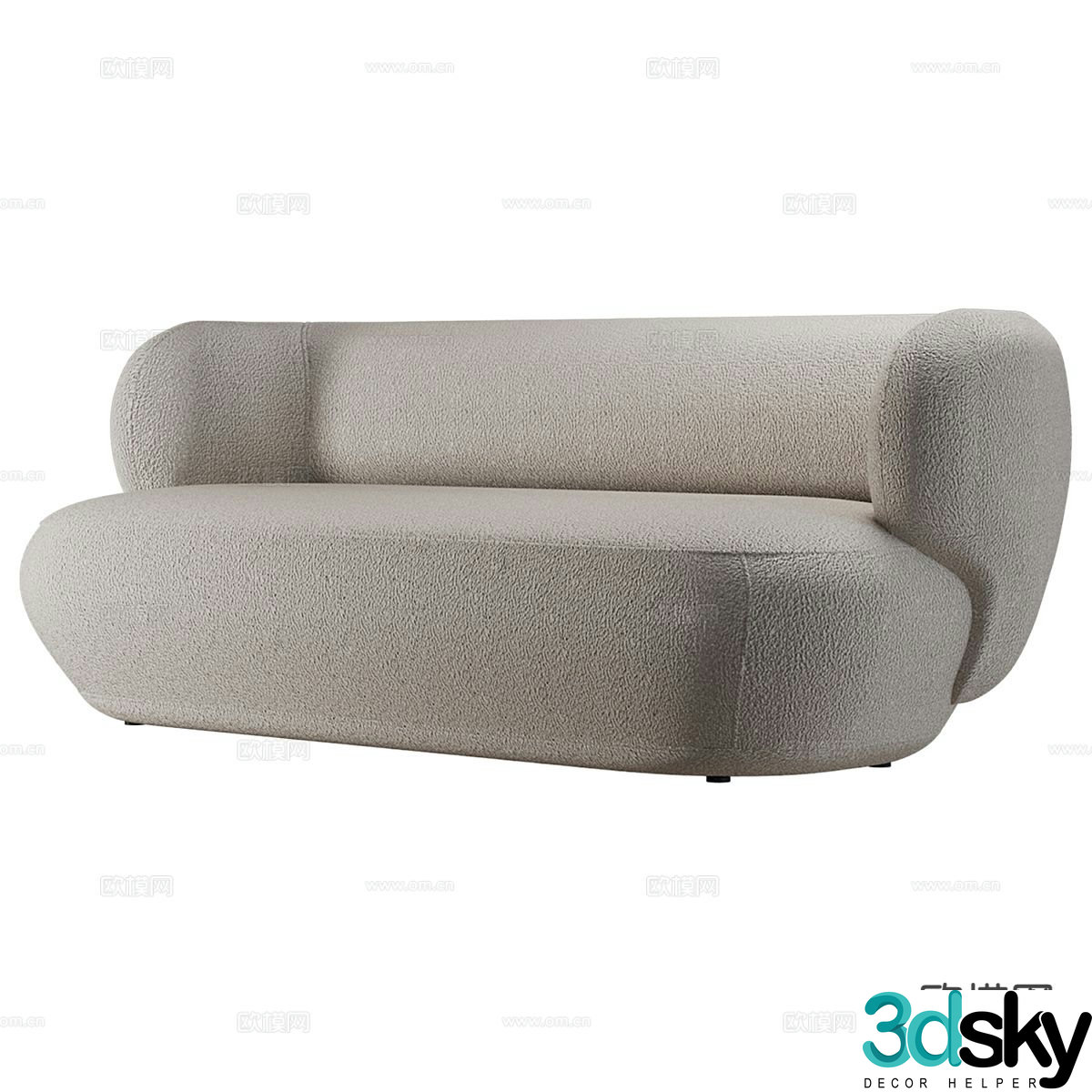 Modern minimalist sofa double sofa 3d model