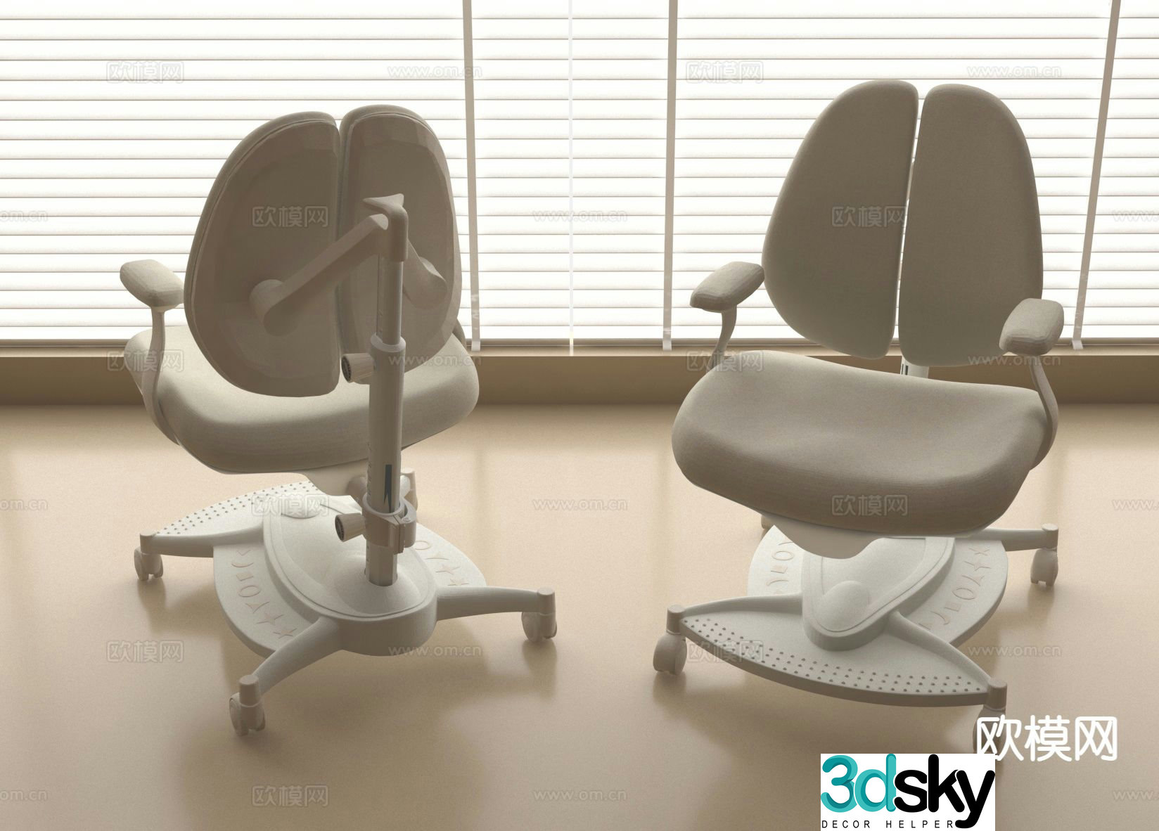 Learning chair children’s chair lift chair single chair 3D model