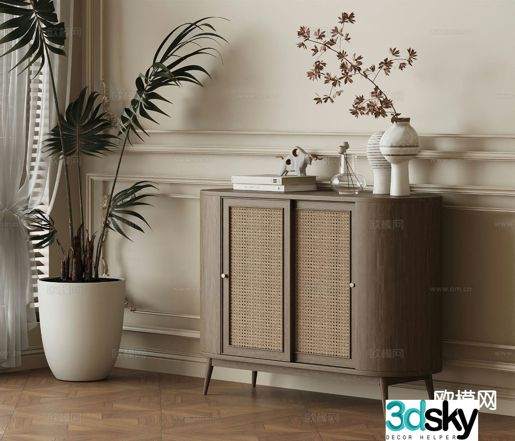 Wabi-sabi sideboard 3d model