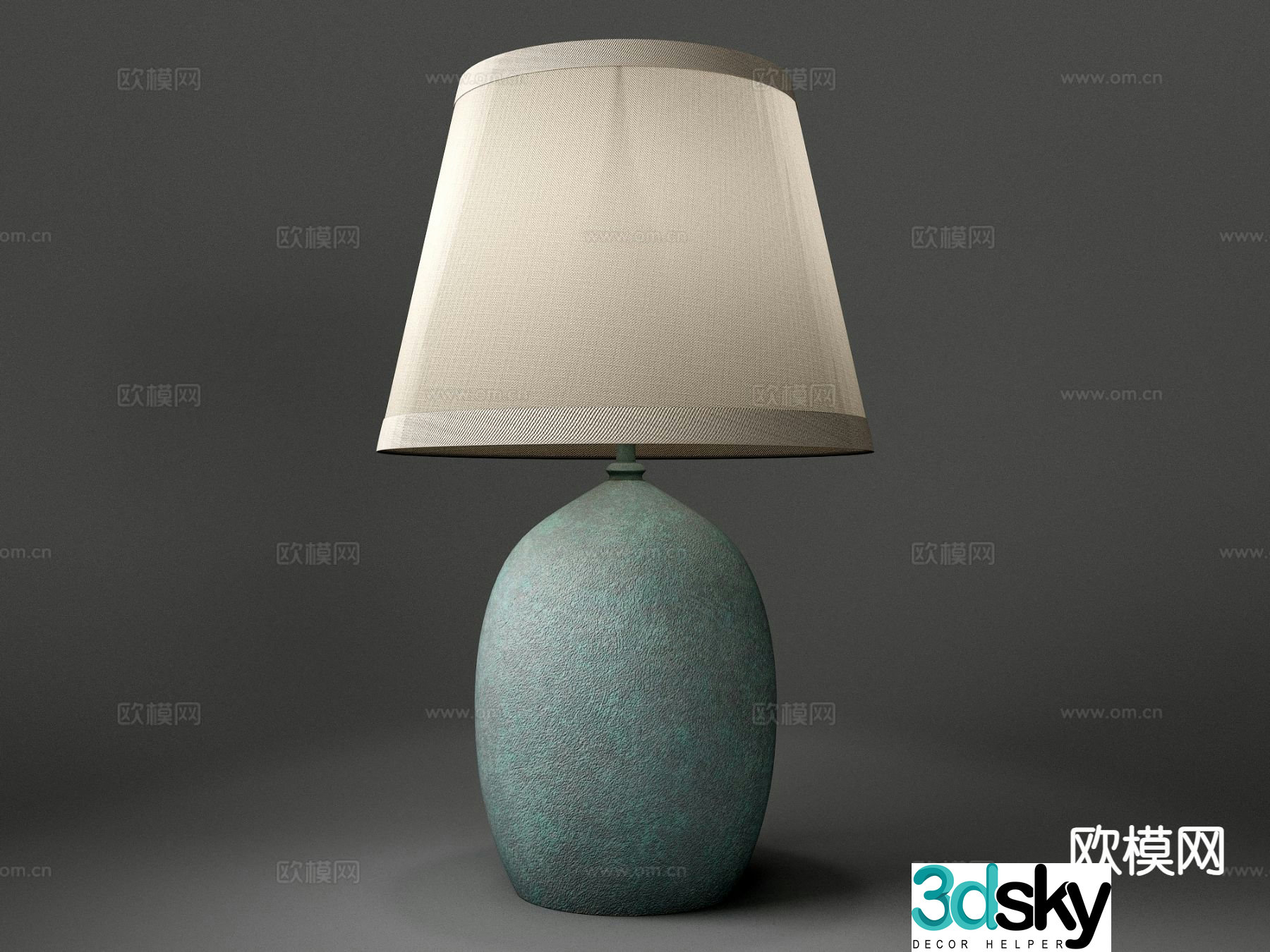 New Chinese style desk lamp 3d model