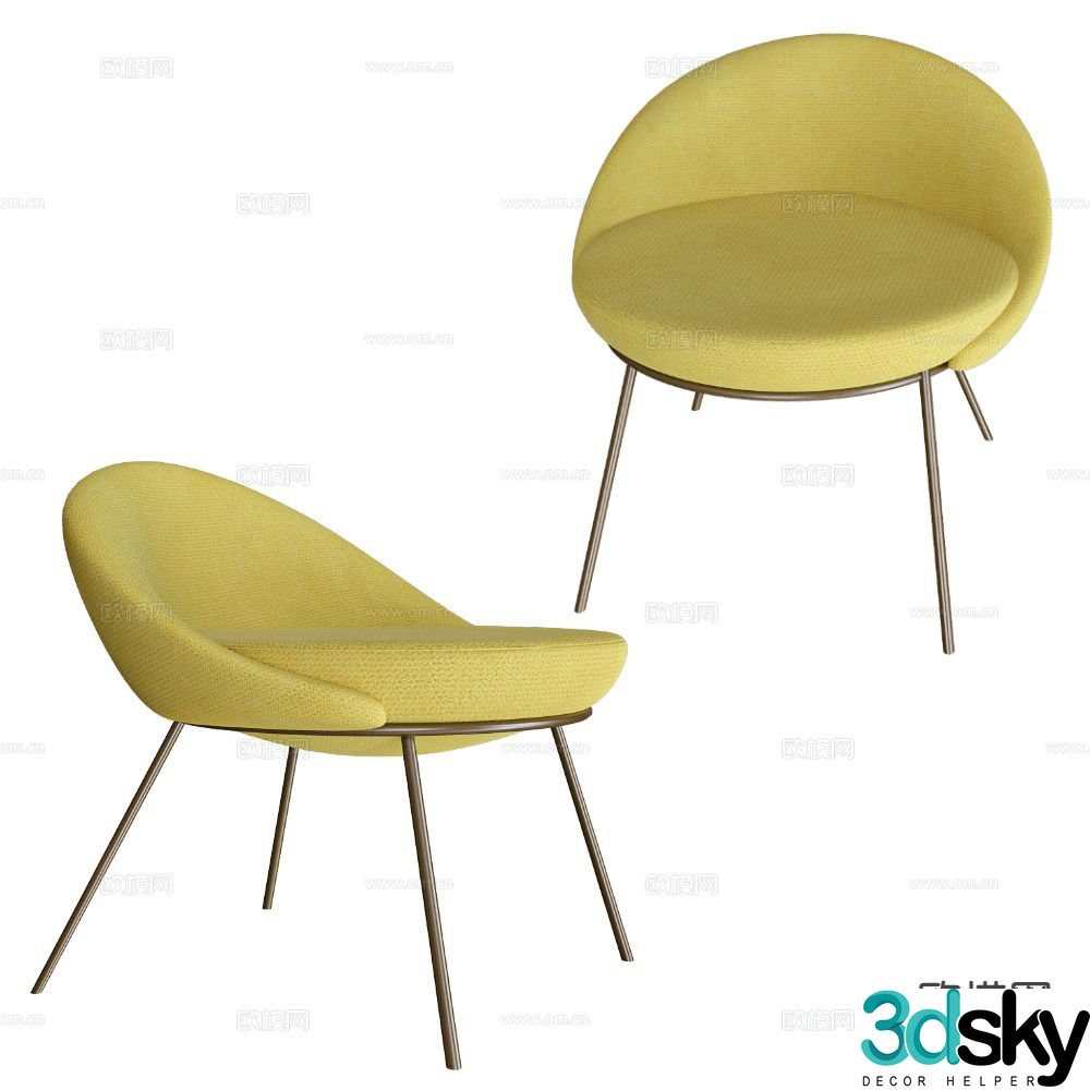 MISSANA modern leisure chair chair 3d model