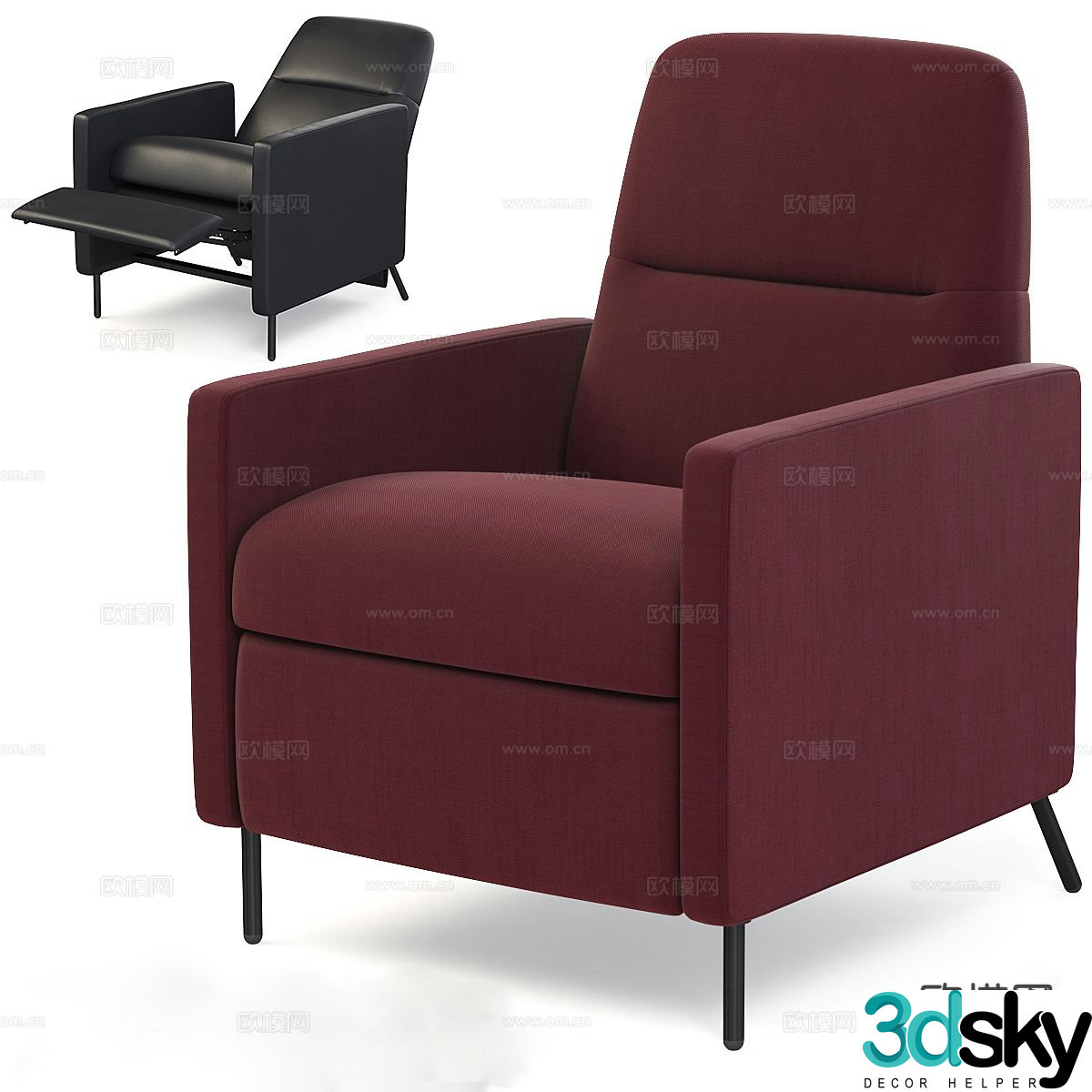 Modern lounge chair armchair 3d model