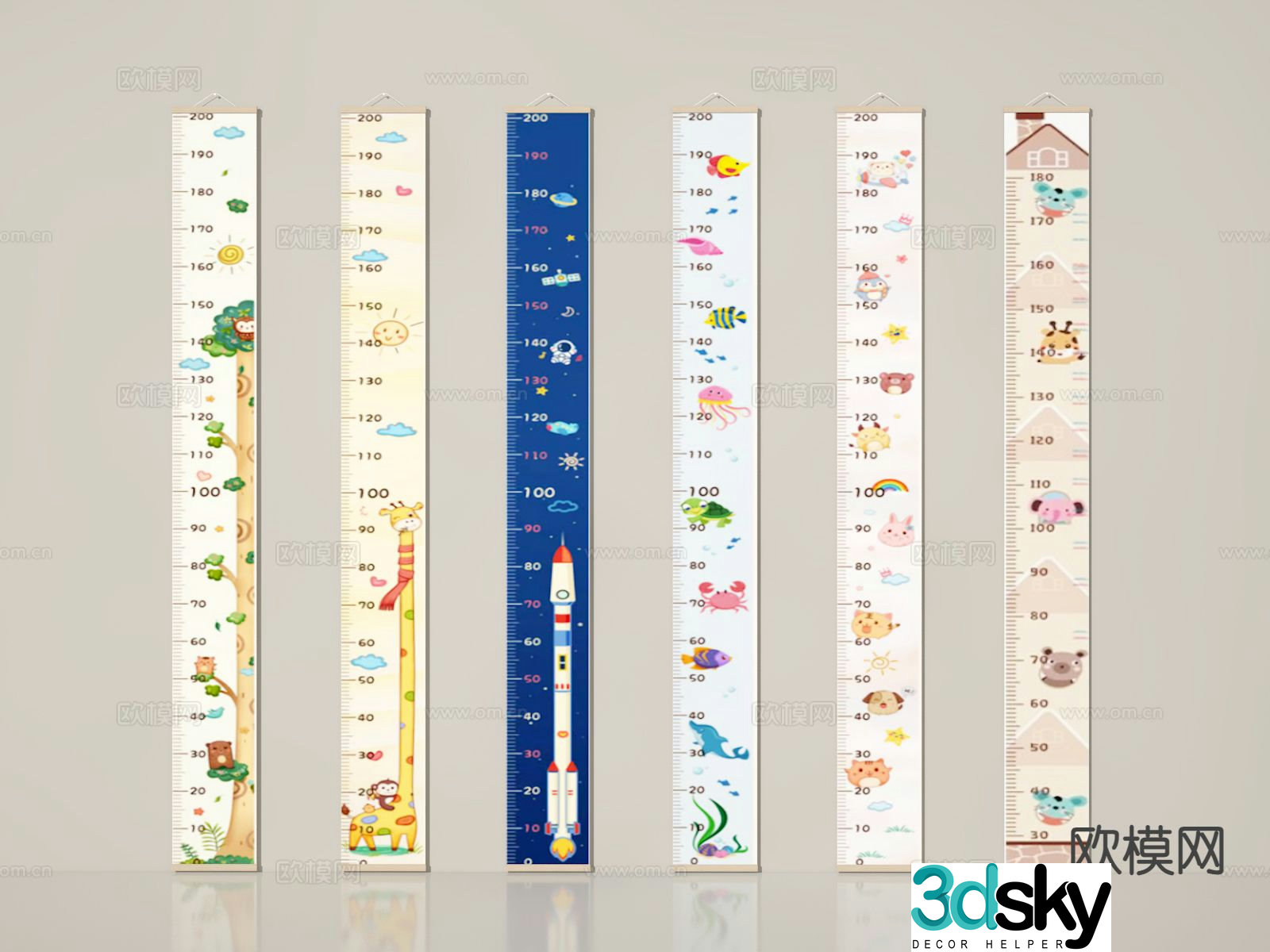 Height ruler 3d model