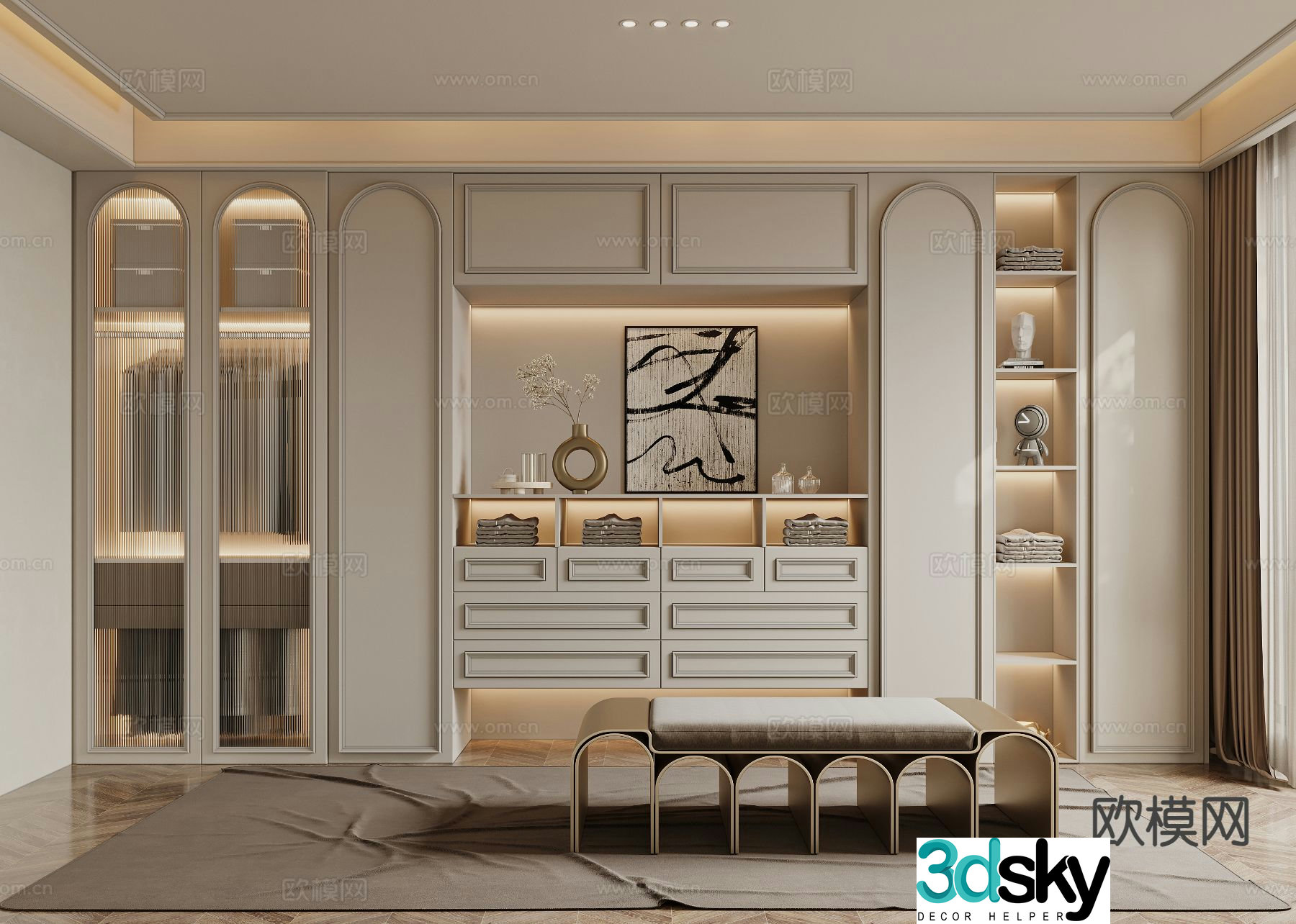 French cloakroom 3d model