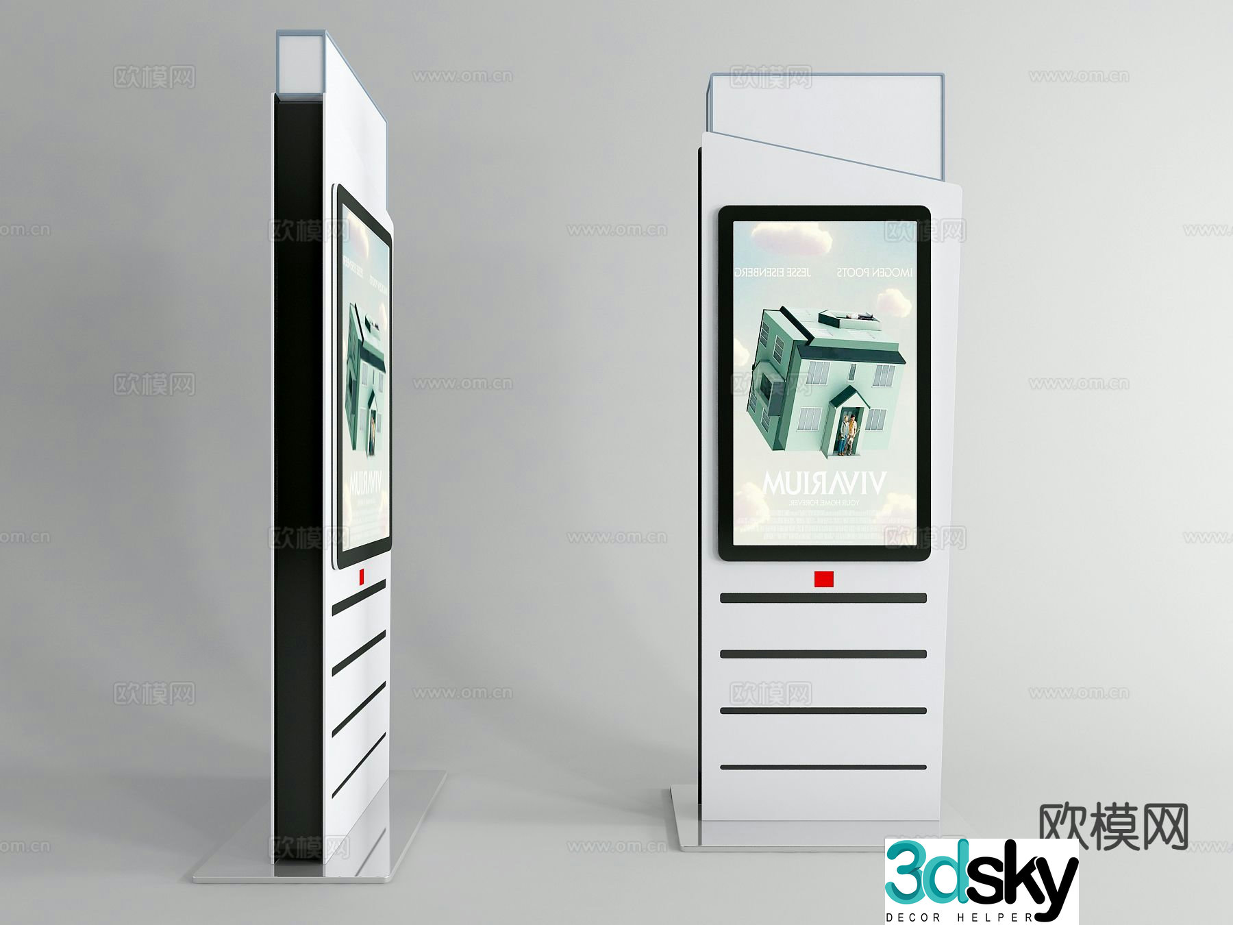 Modern guide sign sign 3d model