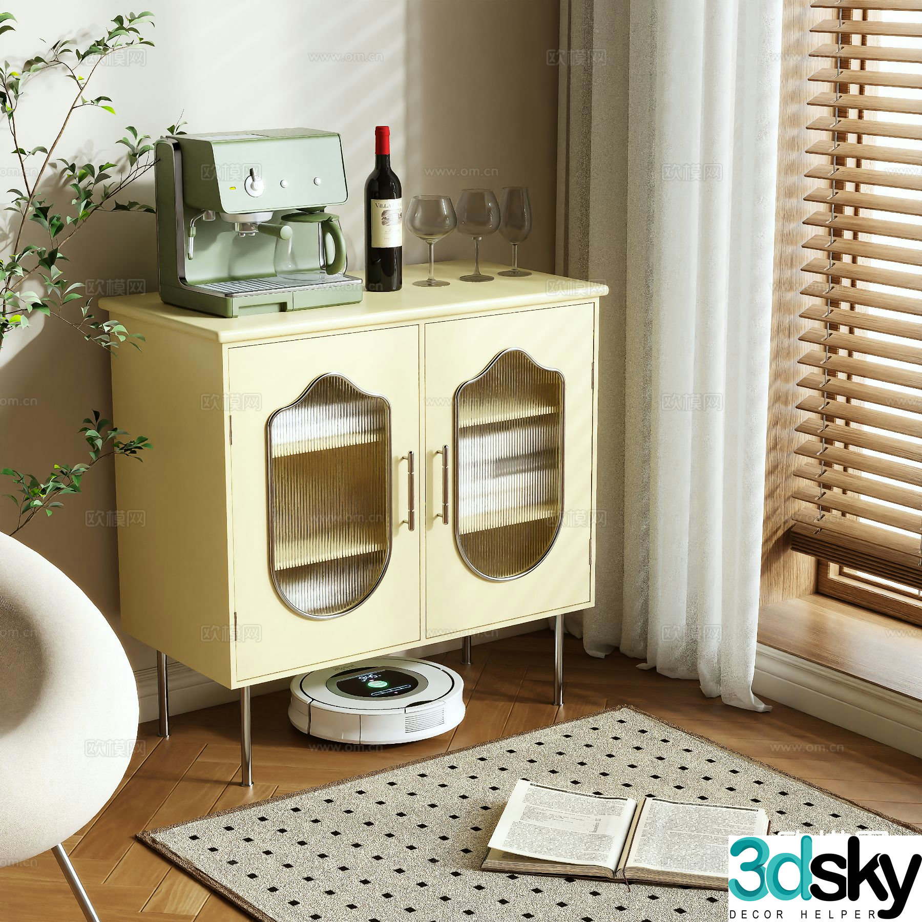 Modern sideboard 3d model