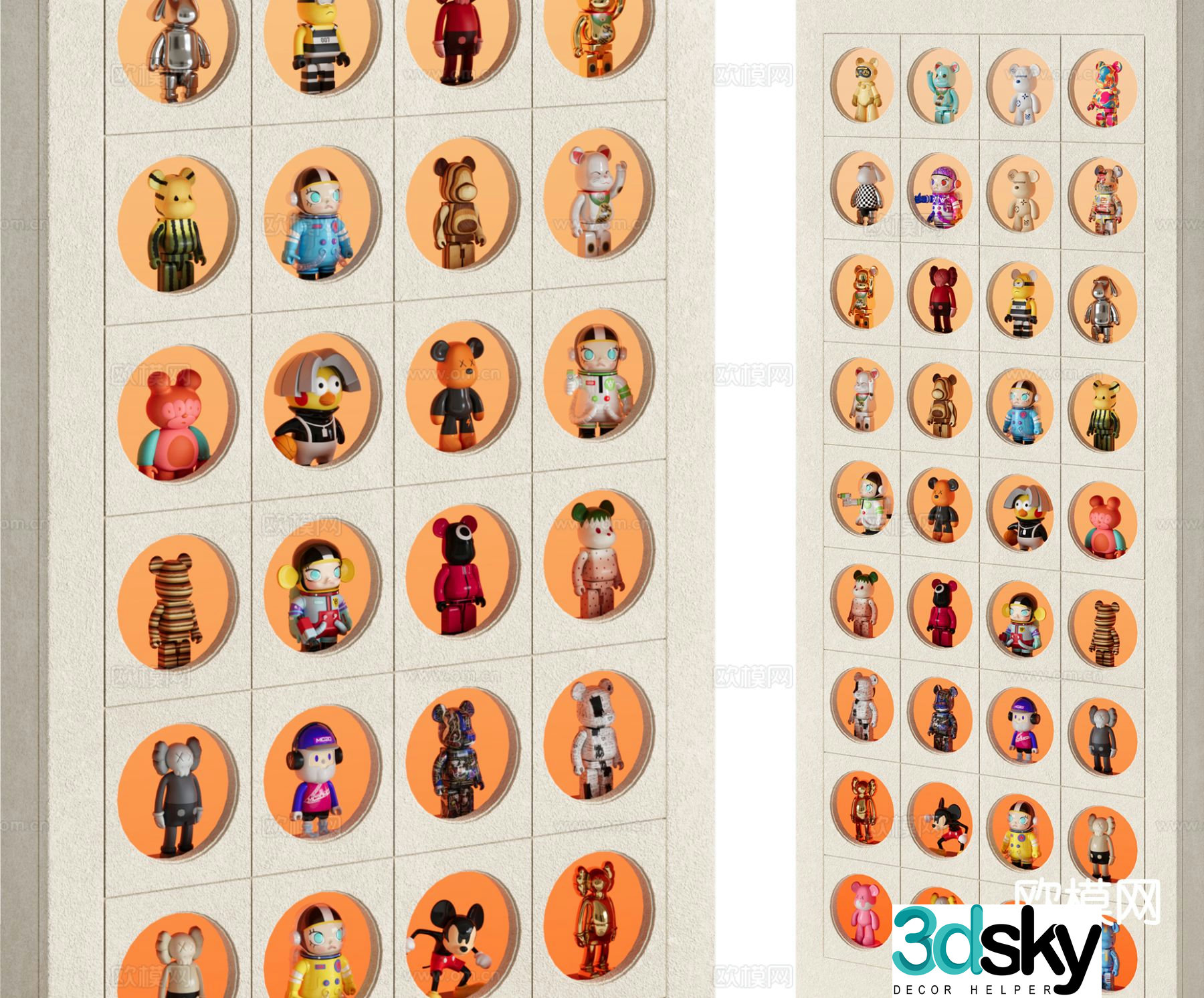 Modern toys dolls fashionable ornaments 3D model