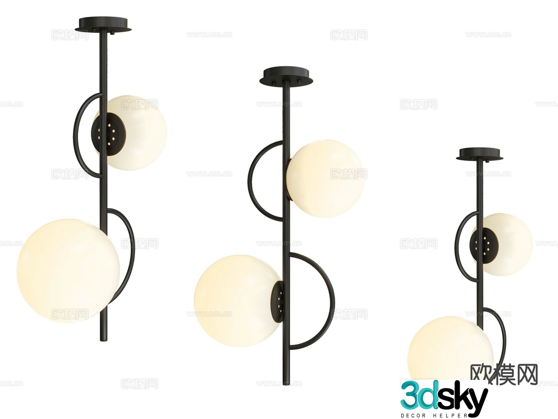 European style chandelier art chandelier 3d model