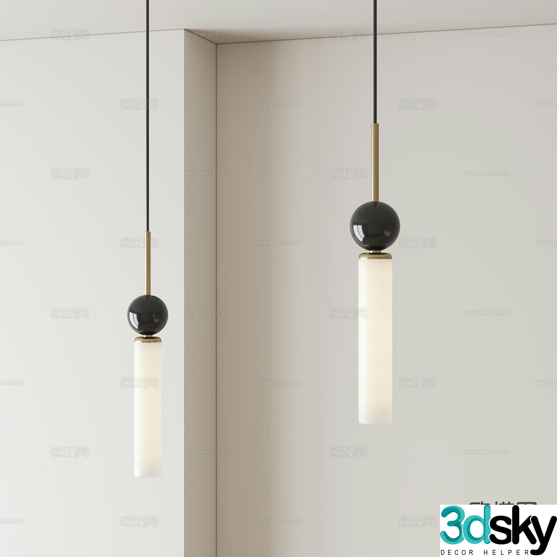Light luxury small chandelier 3D model