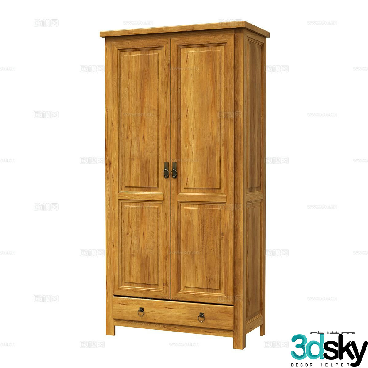 Nordic simple wardrobe 3d model