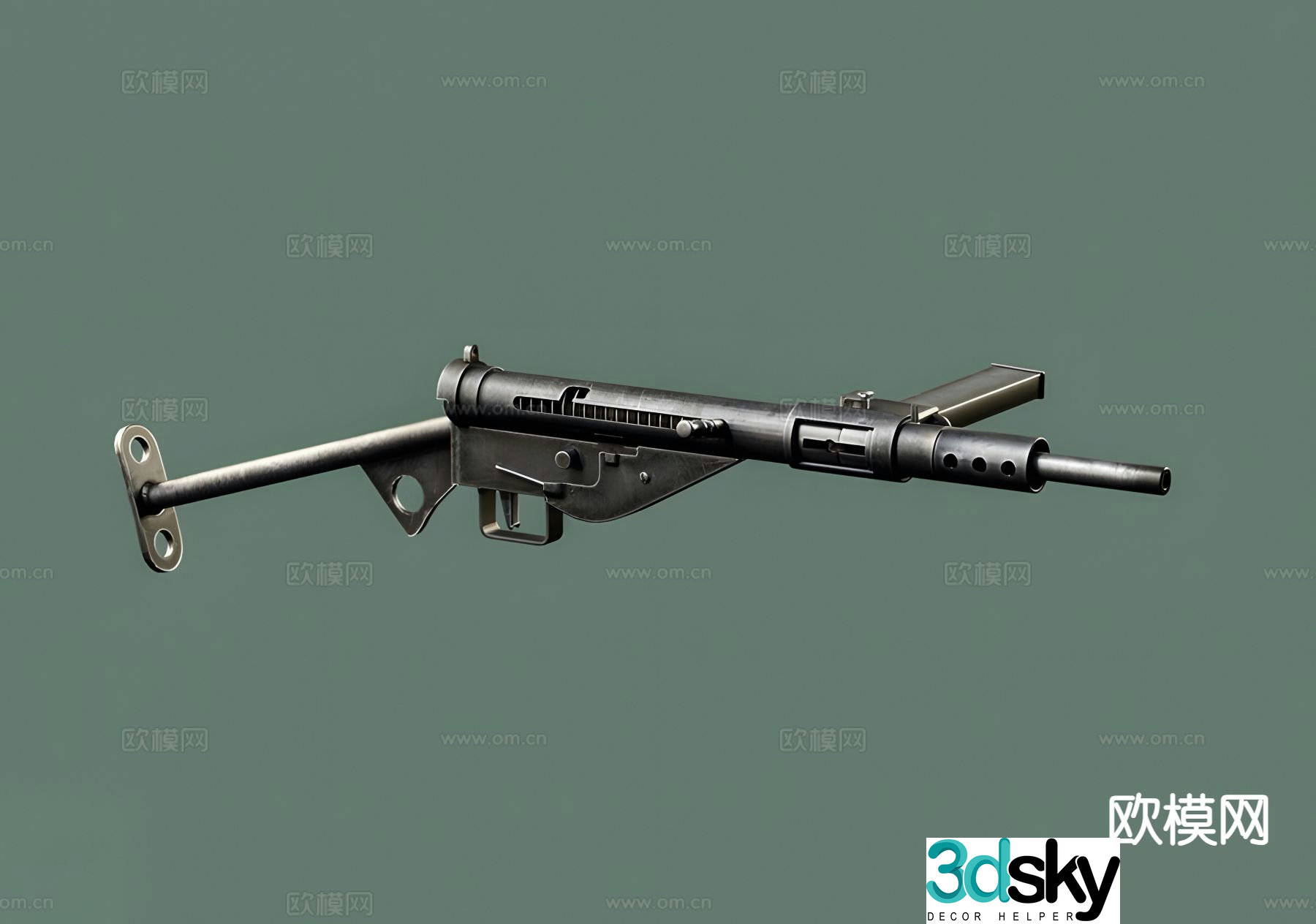 Sten submachine gun 3d model