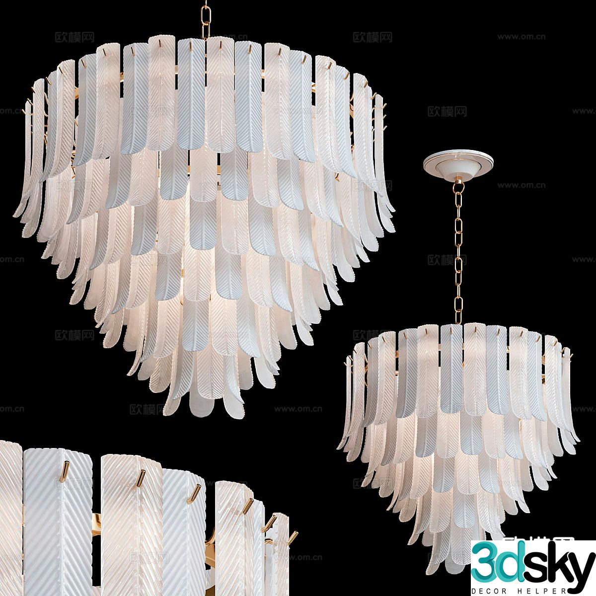Lobby chandelier 3d model