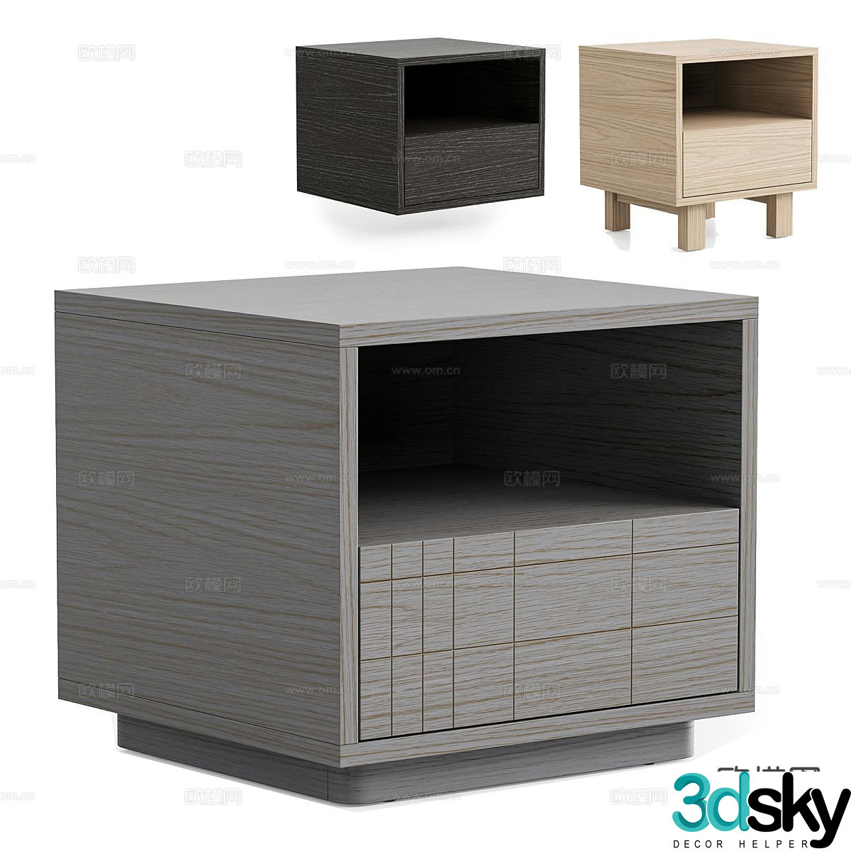 Modern bedside table 3d model