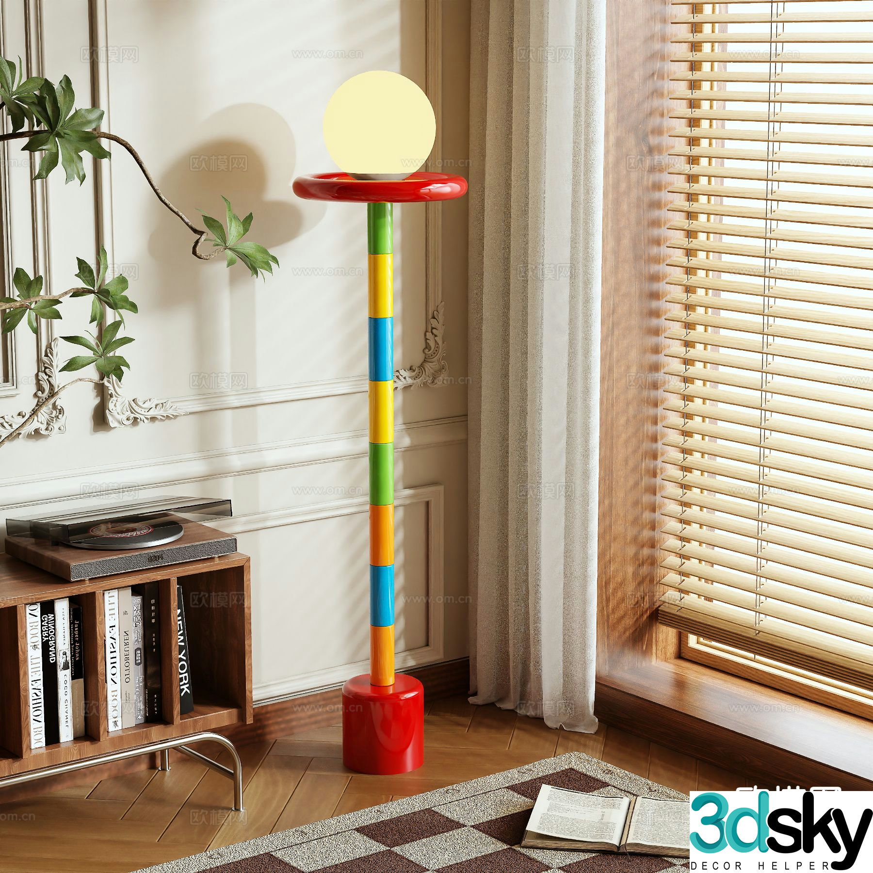 Bauhaus floor lamp Memphis floor lamp 3d model