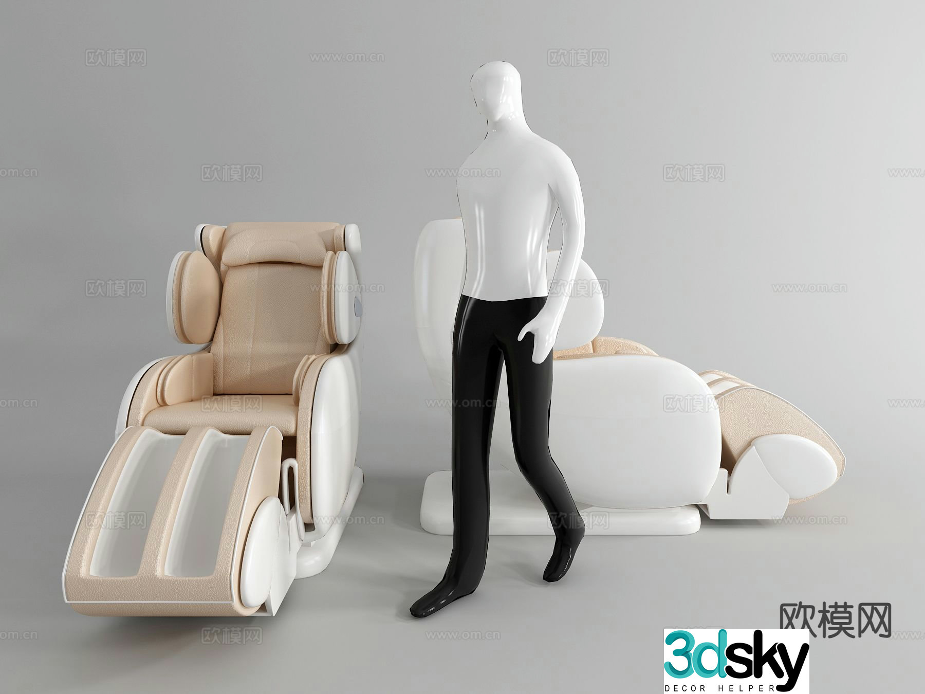 Modern massage chair 3d model