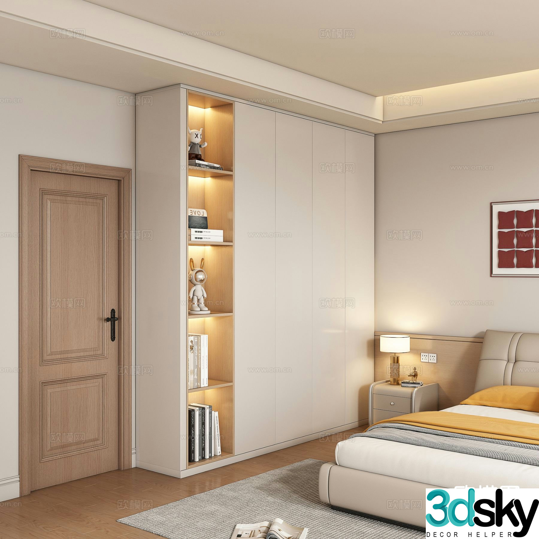 Modern wardrobe 3d model