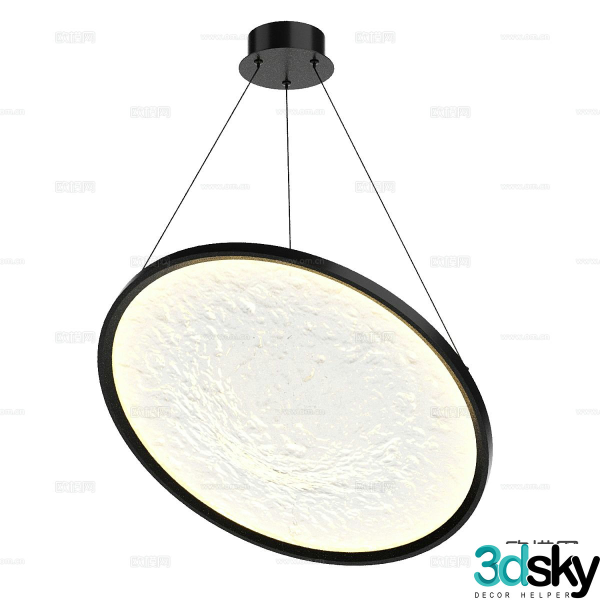 Modern minimalist chandelier 3d model